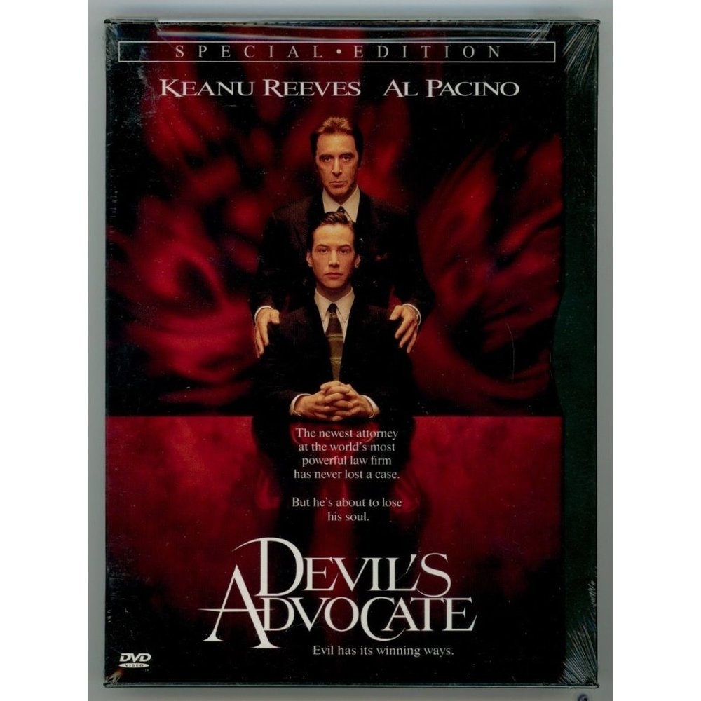 DEVIL'S ADVOCATE SPECIAL EDITION DVD, Keanu Reeves & Al Pacino, "...great, wily